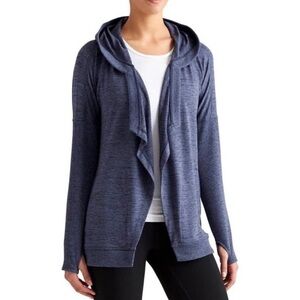 ATHLETA | Blissful Drape Hooded Cardigan | Blue Size Small